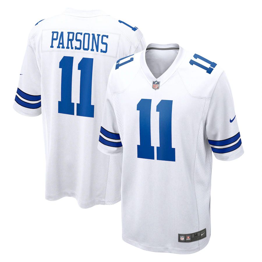 Men Dallas Cowboys 11 Micah Parsons Nike White Game NFL Jersey